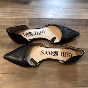 5/$25🖤 Sam & Libby Black Pointed Toe Flats
